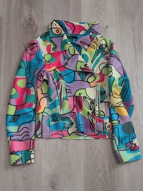 Kids Colorful Abstract Moto Jacket by Unbranded